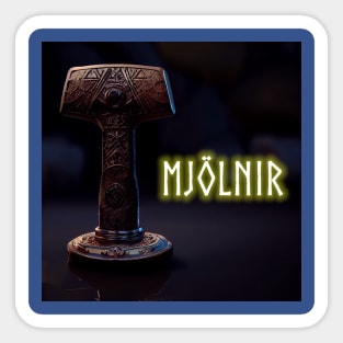 Mighty Mjolnir Thor Hammer Norse Sticker